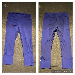 Lululemon Pace Rival/Speed Up Crop Sz8 Blue